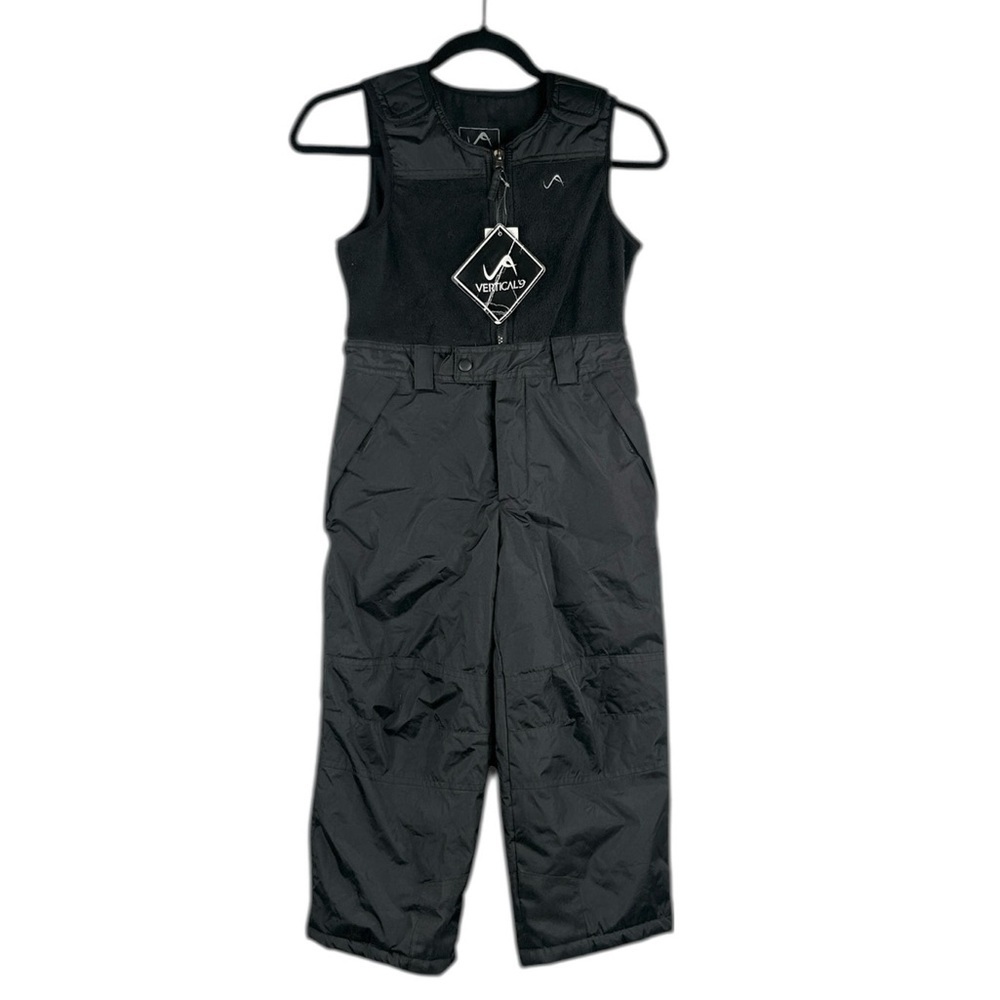 Vertical 9 Black Unisex Winter One Piece Snow Suit Bib Size 8 Medium New Tags!